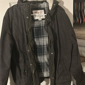 American Eagle Washed Dark Gray Jacket